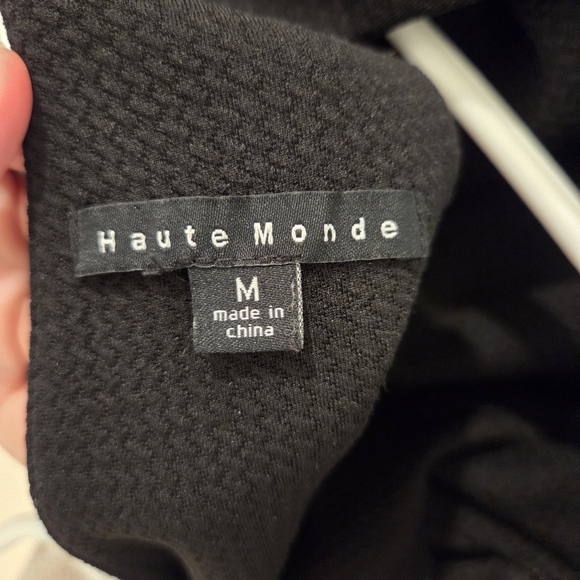 Haute Monde Black V-Neck Little Black Dress - Picture 3 of 3